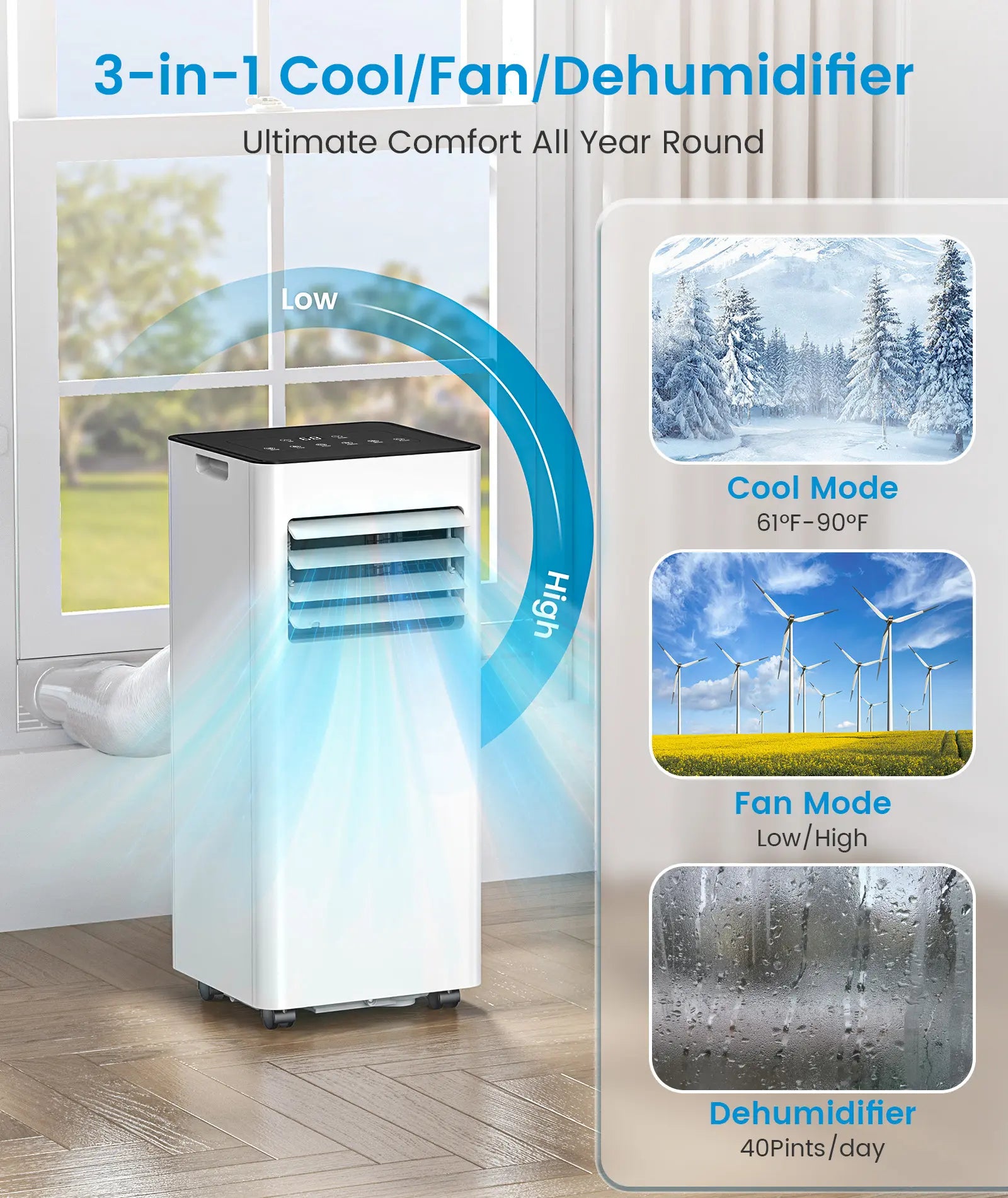 2026 Portable Air Conditioners Cool Up to 350/450 Sq.Ft