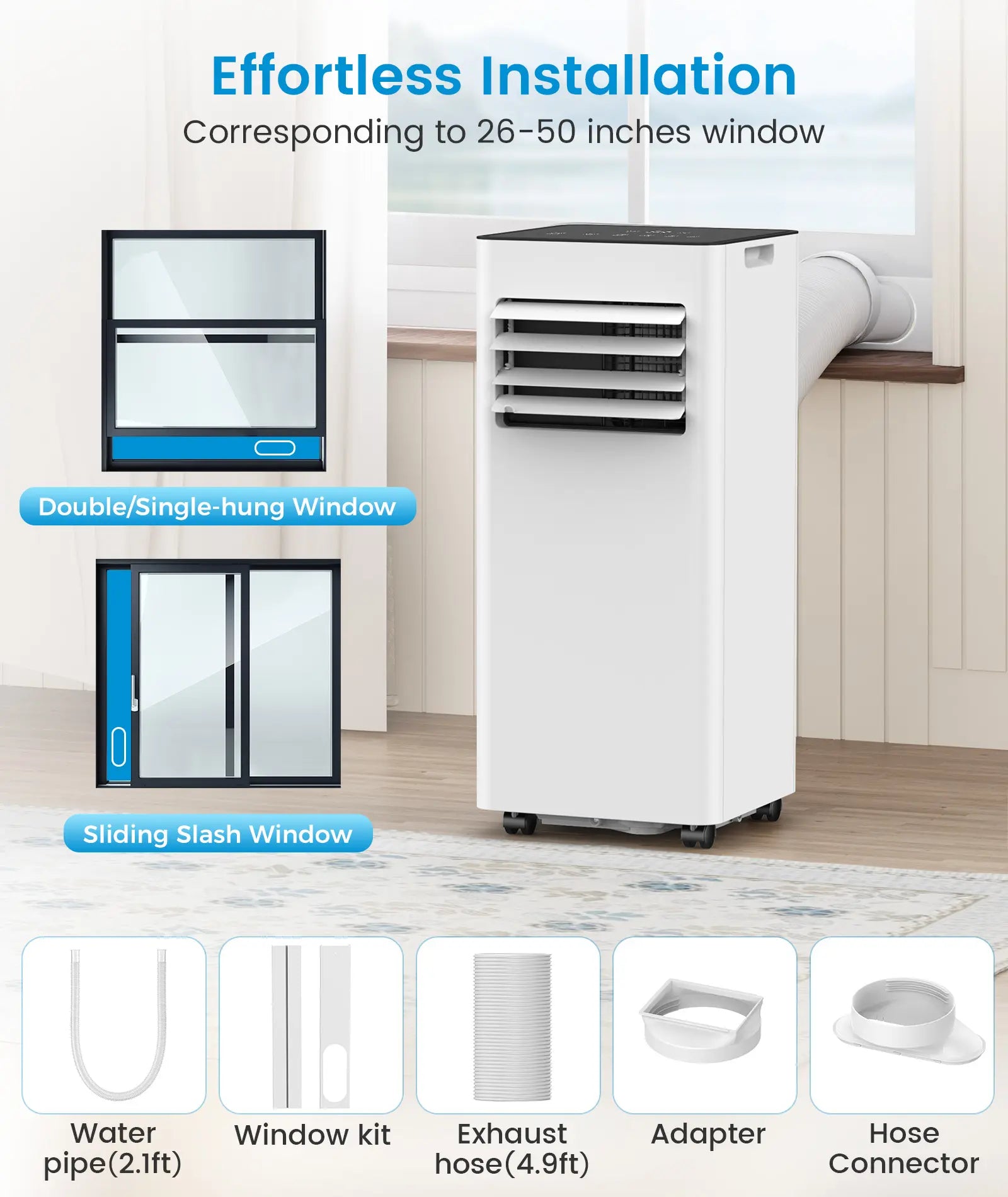2026 Portable Air Conditioners Cool Up to 350/450 Sq.Ft